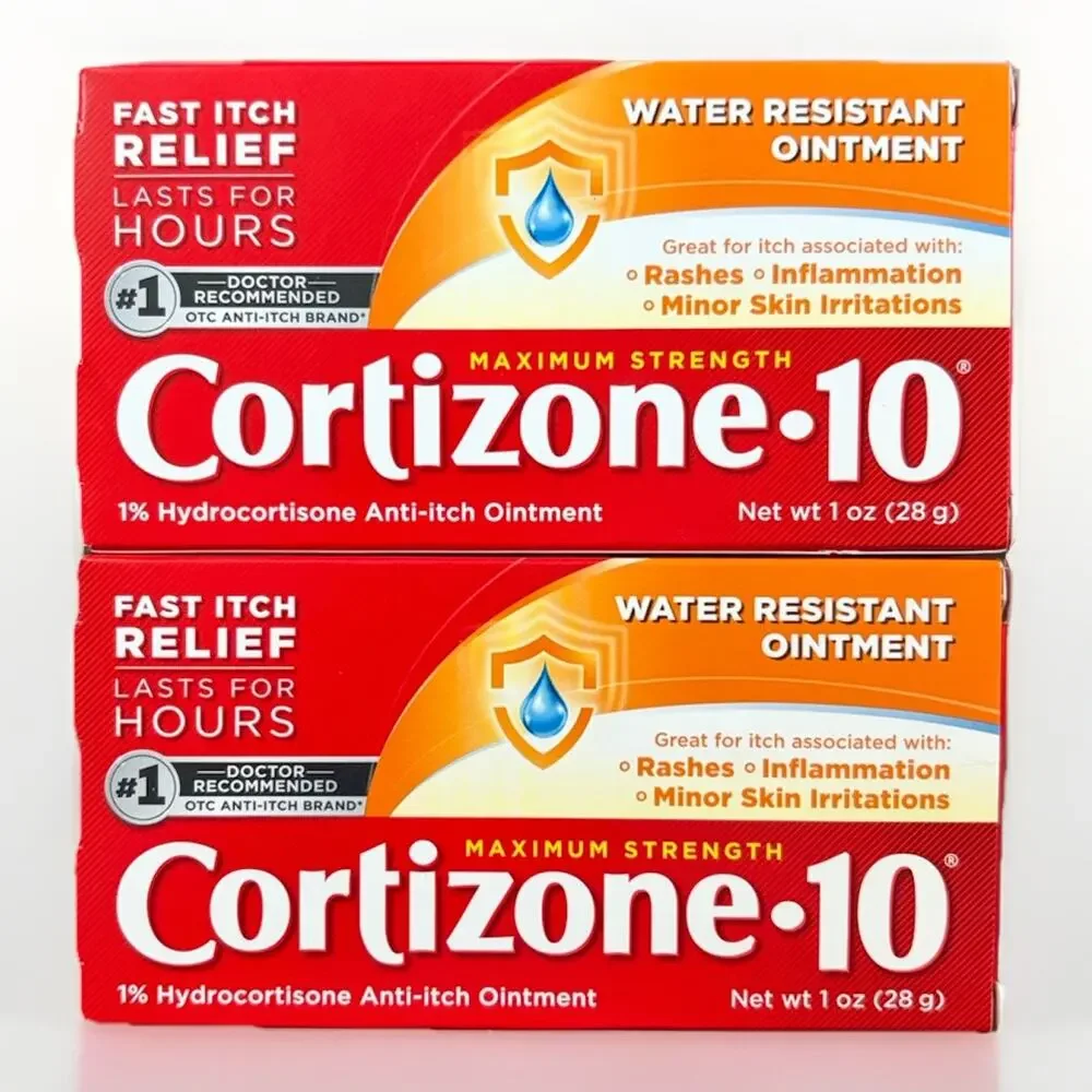 Cortizone-10 Maximum Strength Hydrocortisone 1% Ointment 1oz (2 Pack) Exp 3/2028